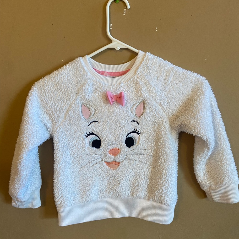 Disney Parks The Aristocats- Marie crewneck Girls size 4 white polyester